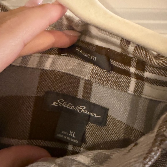 Eddie Bauer plaid flannel - Picture 3 of 4